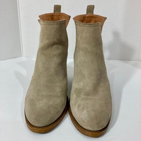 Steve Madden Suede Leather Ankle Boots, womens 7.5 stacked block heel bootie - Picture 3 of 14